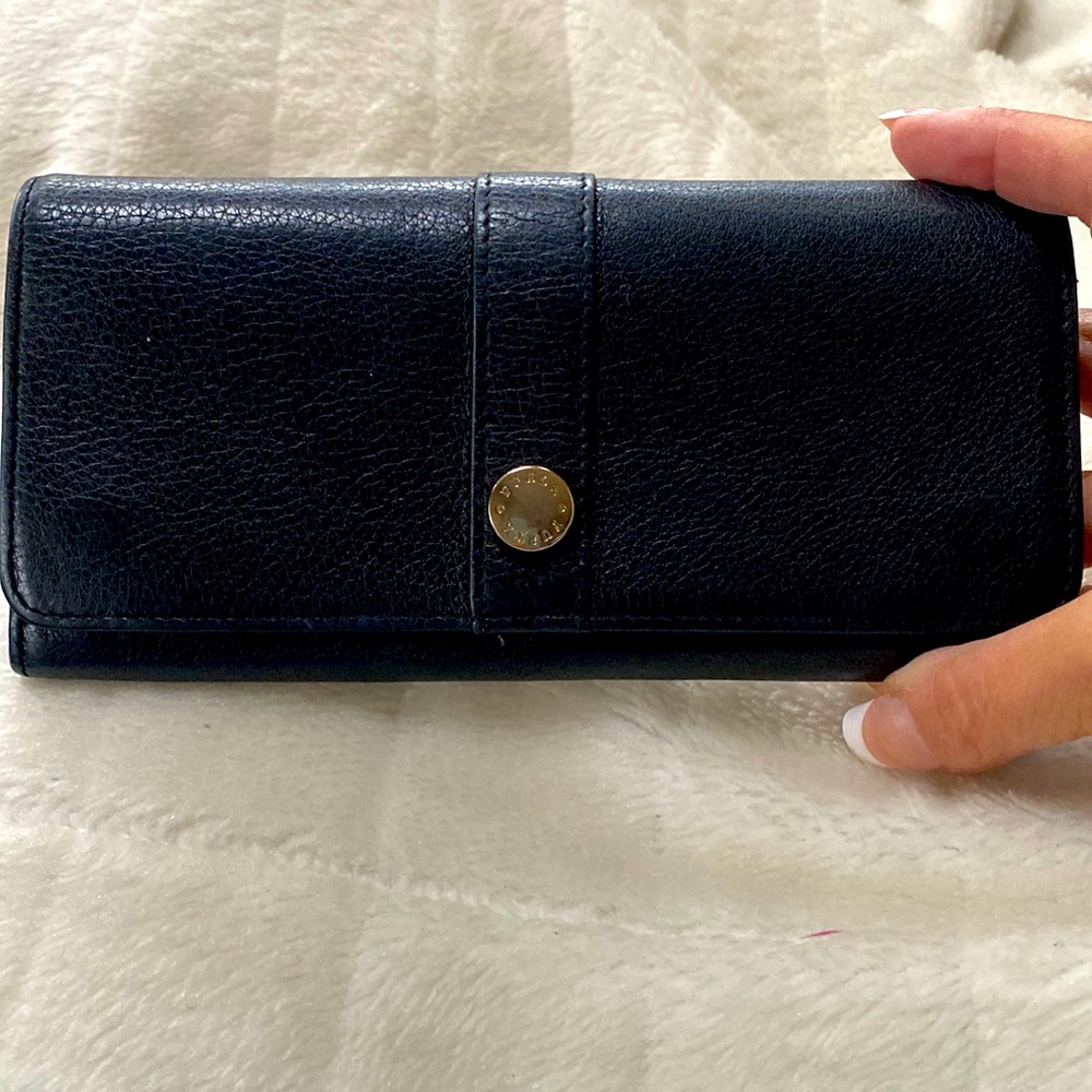 Furla Black Saffiano Leather Logo Bifold Wallet